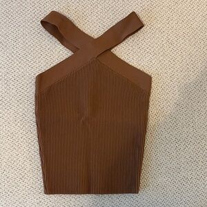 Babaton sculpt cross top